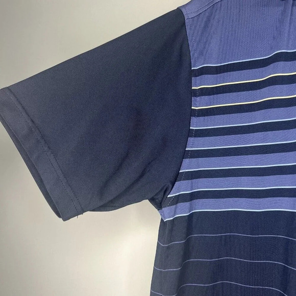 Pebble Beach Golf Polo Shirt Blue Stripes Sz Small Embroidered - Picture 3 of 7